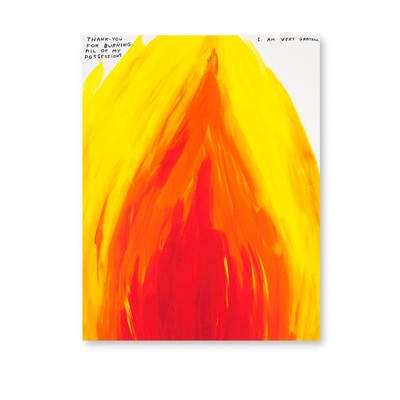 Lot 43 - David Shrigley (British 1968-), 'Thank You For Burning All My Possessions', 2019