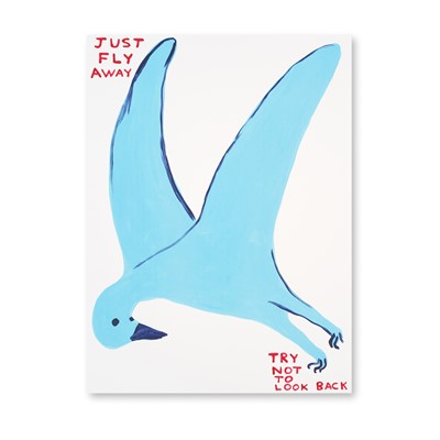 Lot 42 - David Shrigley (British 1968-), 'Just Fly Away', 2022