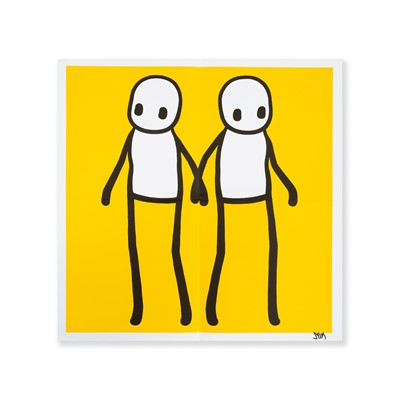 Lot 272 - Stik (British 1979-), 'Holding Hands (Yellow)', 2020