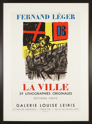 Lot 64 - Fernand Leger (French 1881-), 'Galerie Louise Leiris: La Ville', 1959