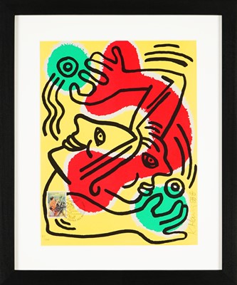 Lot 208 - Keith Haring (American 1958-1990), 'International Volunteer Day', 1988