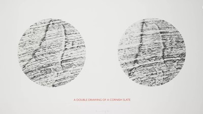 Lot 130 - Richard Long (British 1945-), 'A Double Drawing of a Cornish Slate', 1995