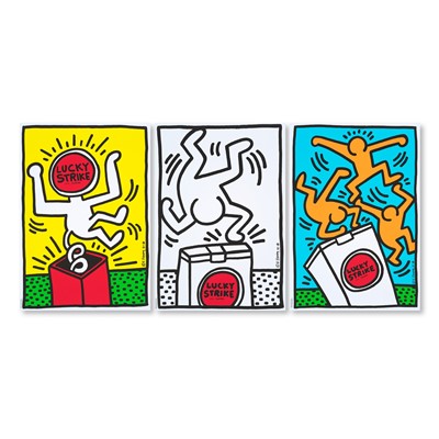 Lot 238 - Keith Haring (American 1958-1990), 'Lucky Strike (I, II & III)', 1987