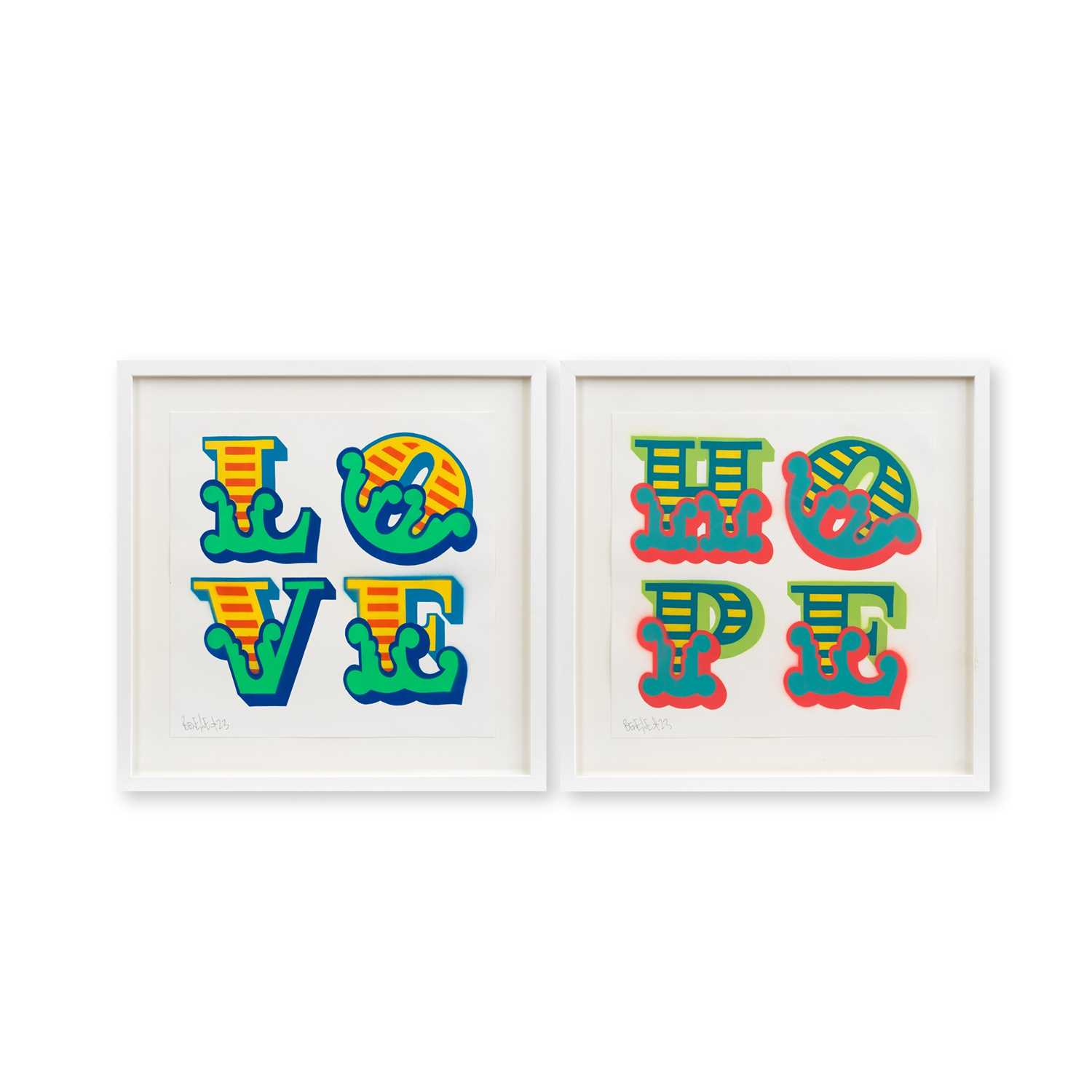 Lot 218 - Ben Eine (British 1970-), 'Love/Hope', 2023