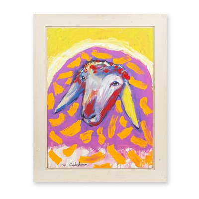 Lot 109 - Menashe Kadishman (Israeli 1932-2015), 'Sheep Head'