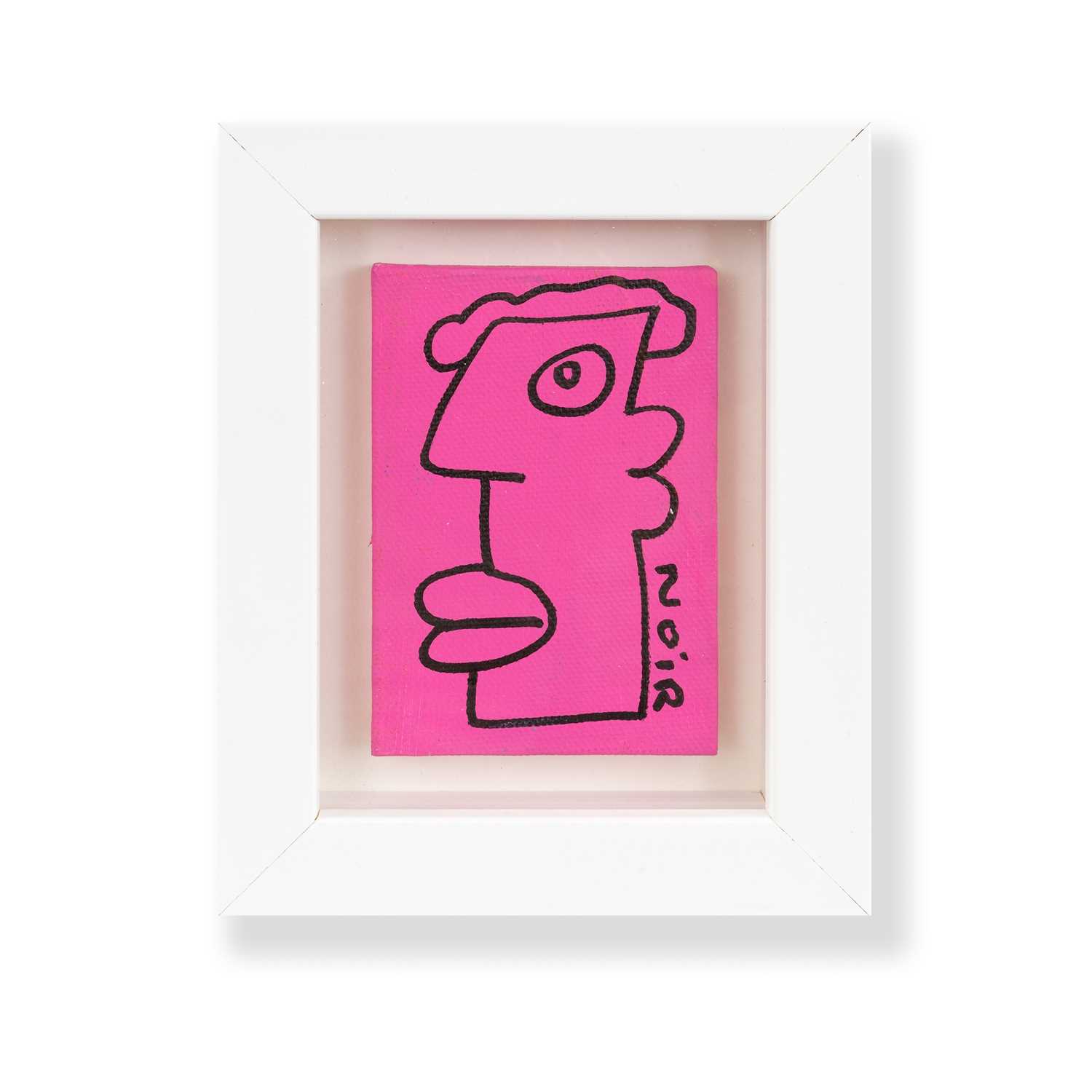 Lot 263 - Thierry Noir (French 1958-), 'Mini Canvas (Pink)', 2020