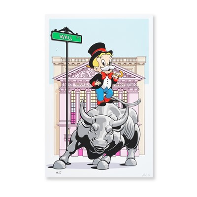 Lot 215 - Alec Monopoly (American 1986-), 'Wall Street Richie Silver Bull', 2023