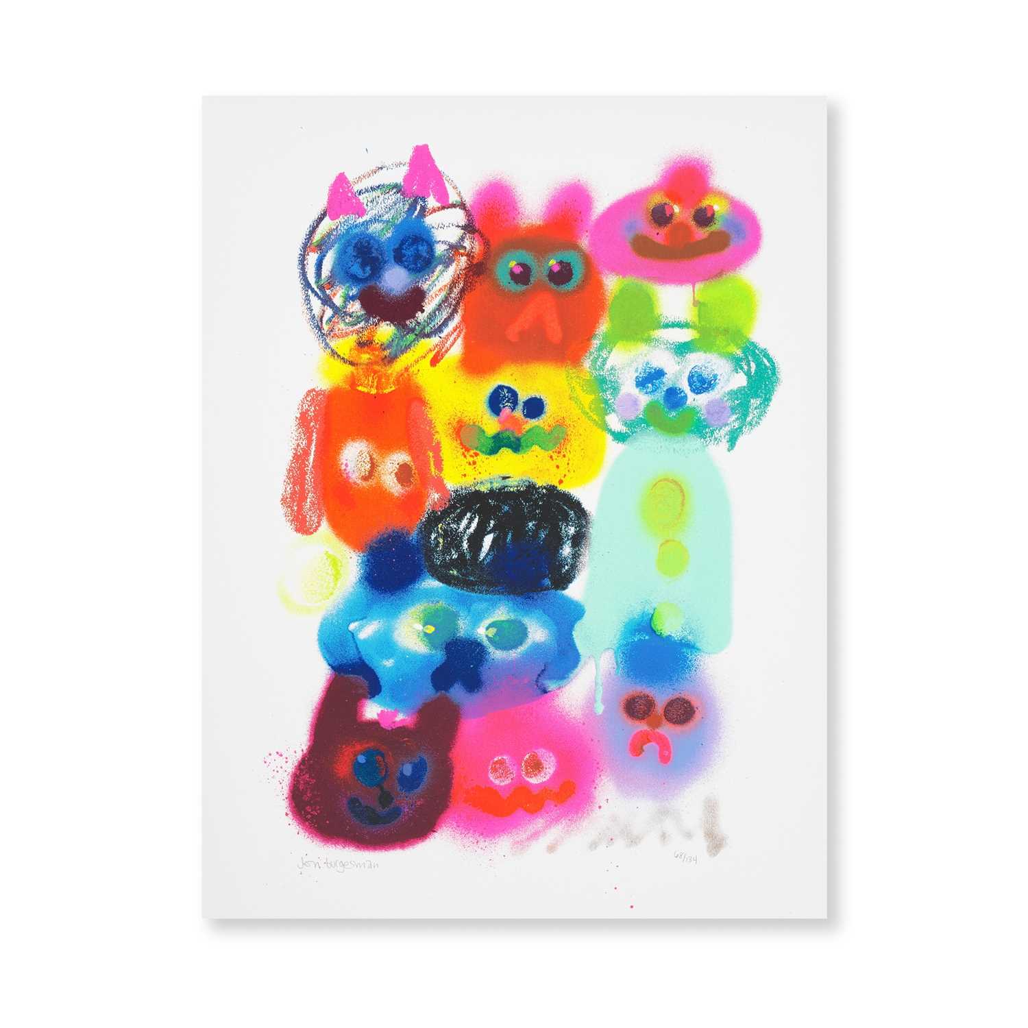 Lot 85 - Jon Burgerman (British 1979-), 'Earthlings', 2024