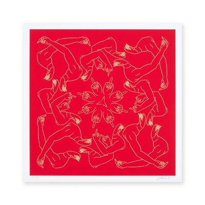 Lot 18 - Ai Weiwei (Chinese 1957-), 'Middle Finger In Red', 2023