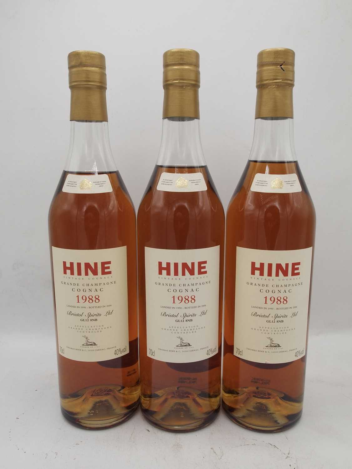Lot 232 - 6 bottles 1988 Hine Grande Champagne Cognac