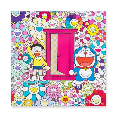 Lot 10 - Takashi Murakami (Japanese 1962-), 'We Came to the Field of Flowers Through Anywhere Door (Dokodemo Door)', 2018