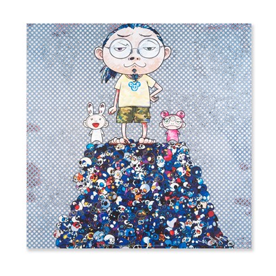 Lot 2 - Takashi Murakami (Japanese 1962-), 'Kaikai Kiki & Me: On the Blue Mound of the Dead', 2013