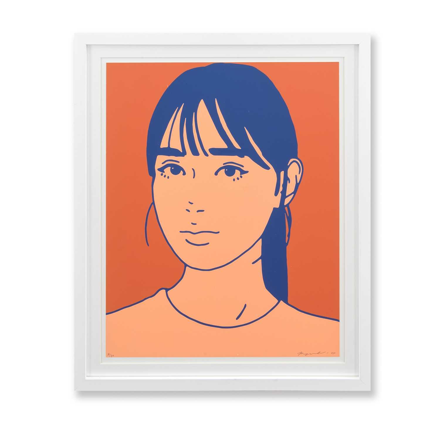 Lot 208 - KYNE (Japanese 1988-), 'Untitled (Orange)', 2024