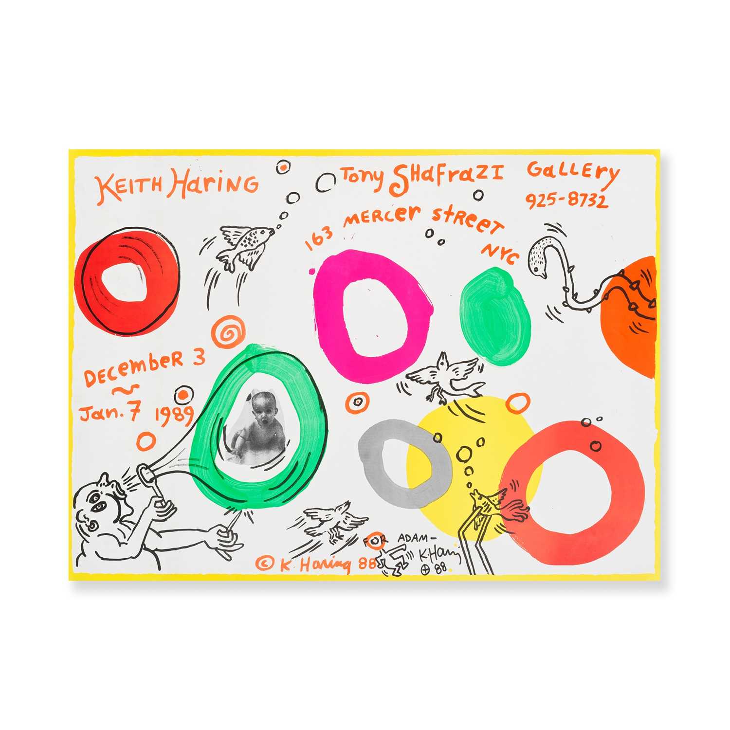 Lot 239 - Keith Haring (American 1958-1990), 'Tony Shafrazi Gallery', 1988