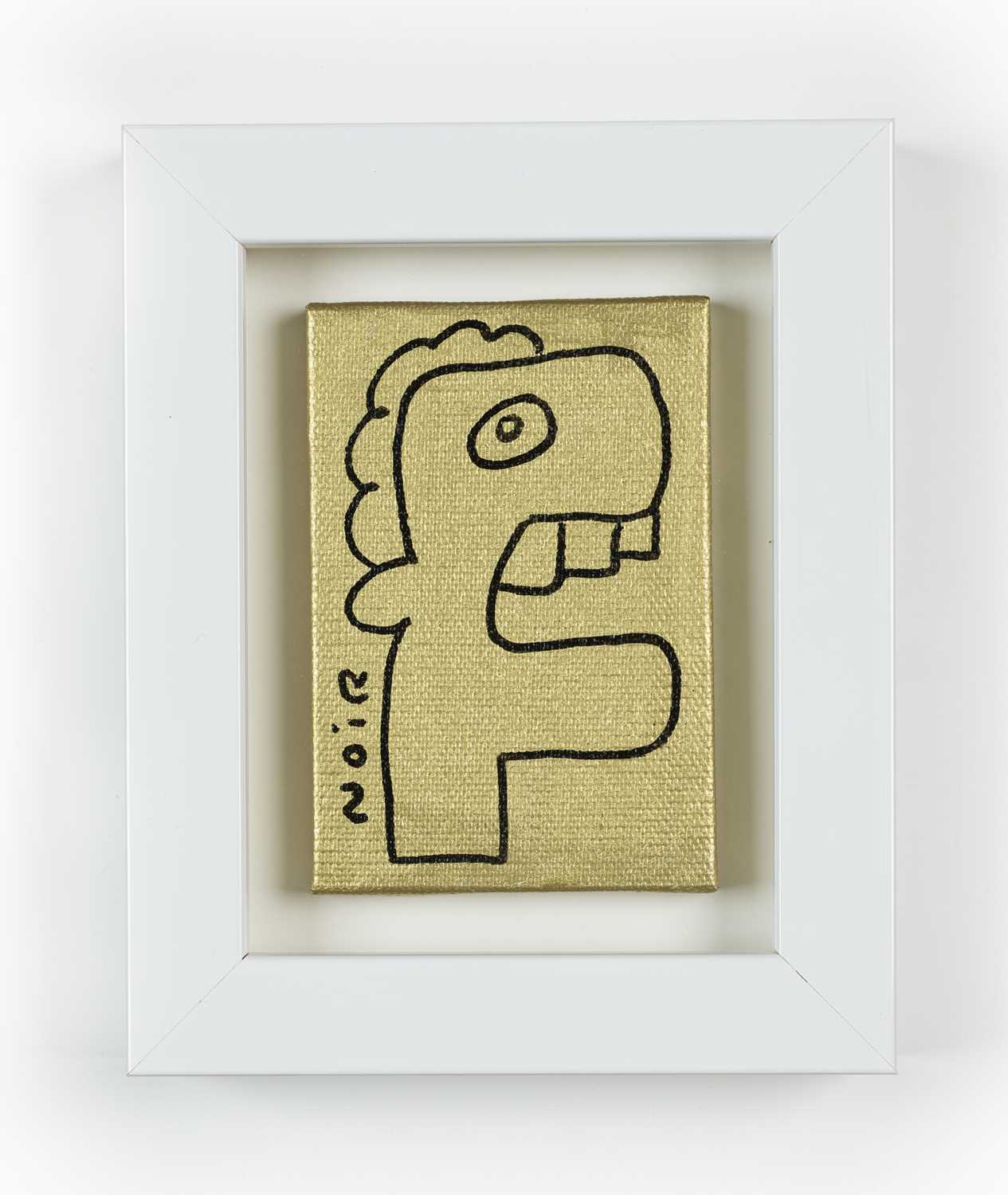 Lot 312 - Thierry Noir (French 1958-), 'Mini Canvas (Gold)', 2020
