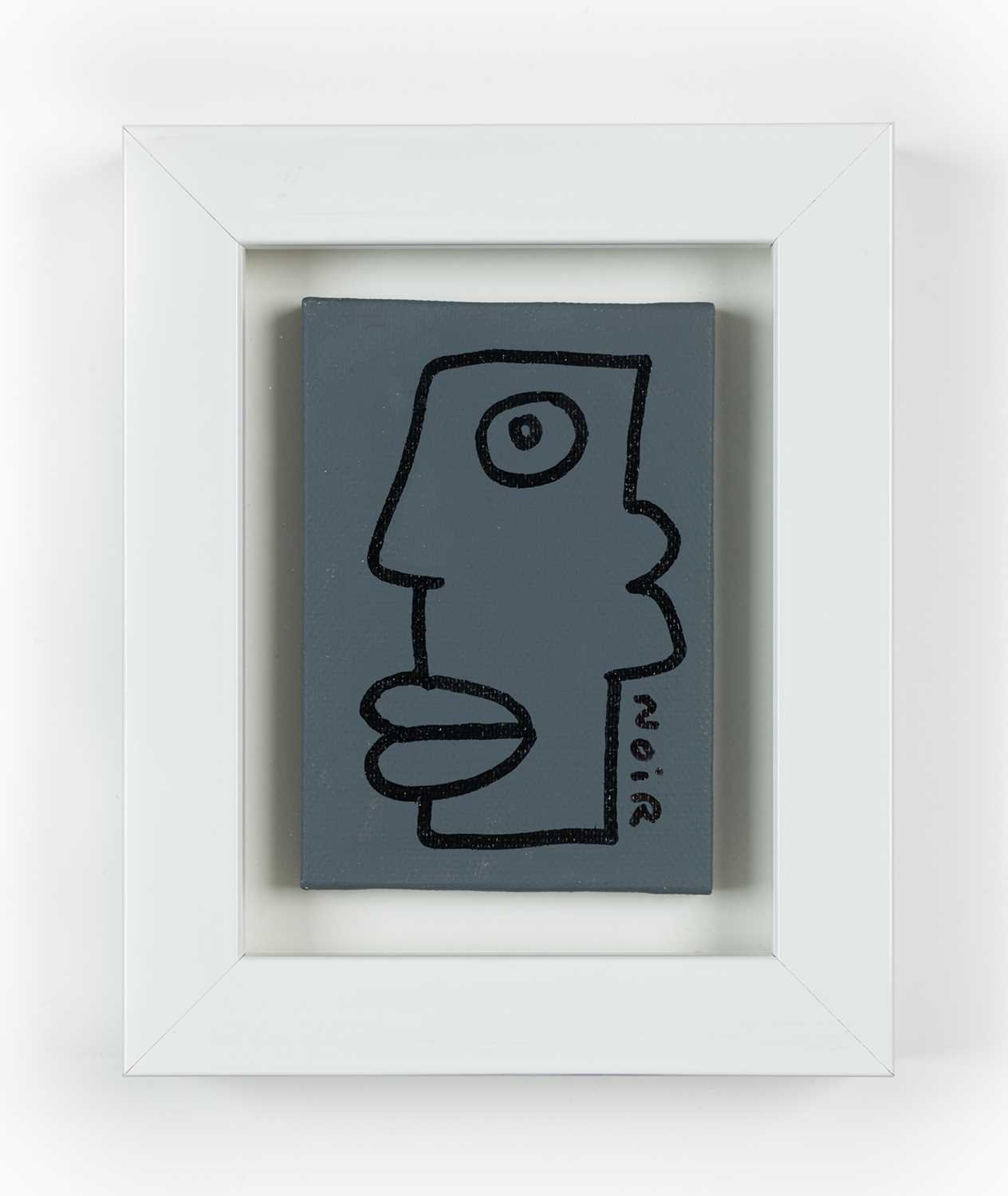 Lot 259 - Thierry Noir (French 1958-), 'Mini Canvas (Dark Grey)', 2020