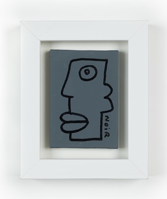 Lot 259 - Thierry Noir (French 1958-), 'Mini Canvas (Dark Grey)', 2020