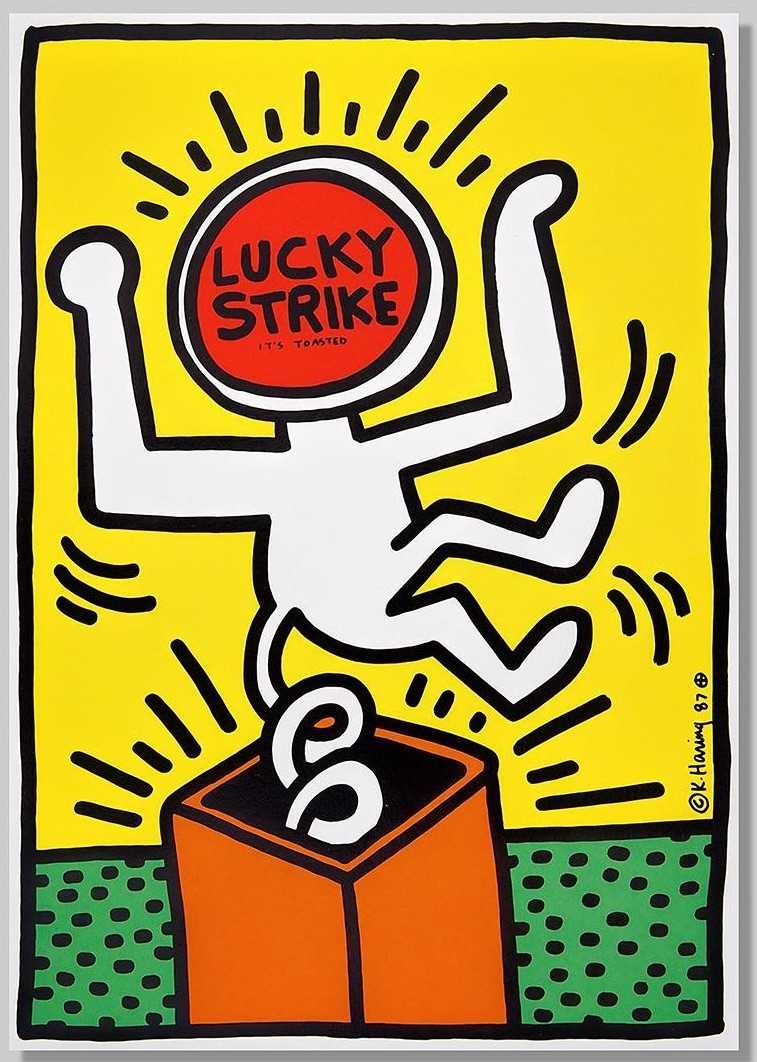 Lot 219 - Keith Haring (American 1958-1990), 'Lucky Strike II' 1987
