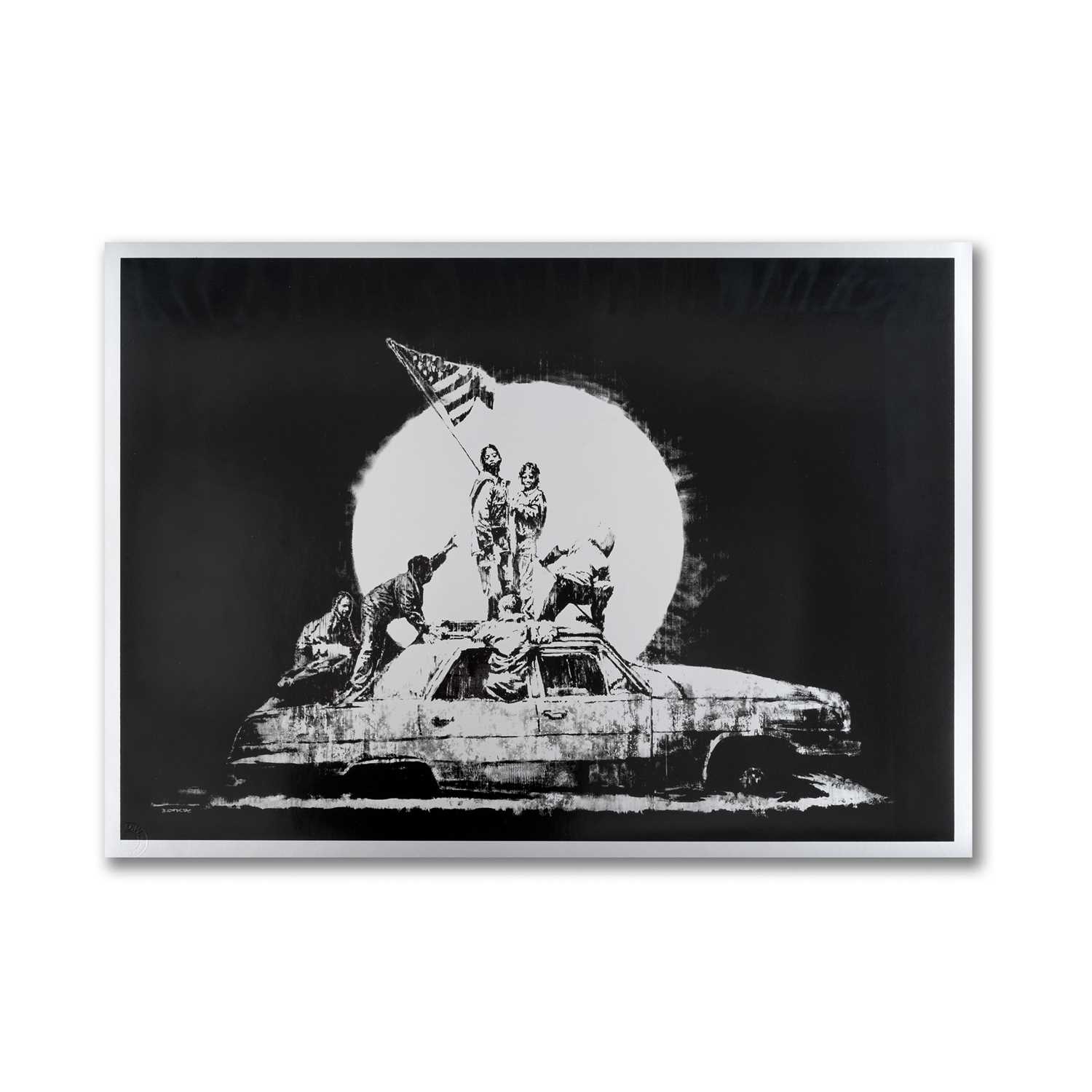 Lot 145 - Banksy (British 1974-), ‘Flag (Silver)’, 2006