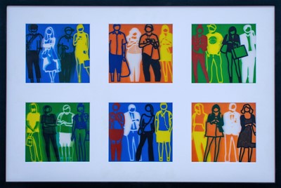 Lot 86 - Julian Opie (British 1958-) 'Standing People Lenticular', 2019