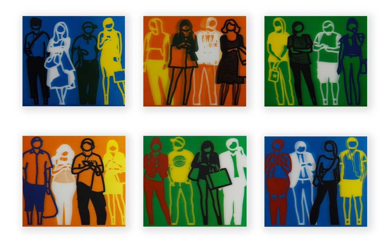 Lot 66 - Julian Opie (British 1958-) 'Standing People Lenticular', 2019