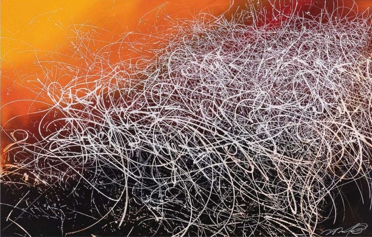 Lot 64 - José Parlá (American 1973-), 'Seeing In Phosphene', 2023