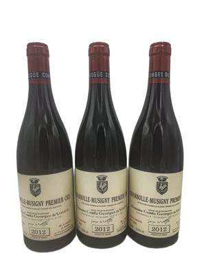 Lot 163 - 3 bottles 2012 Chambolle-Musigny 1er Cru de Vogue