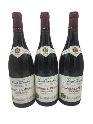 Lot 164 - 3 bottles 2012 Chambolle-Musigny, Les Amoureuses Drouhin