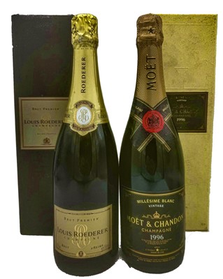 Lot 234 - 2 bottles Mixed Moet et Chandon and Louis Roederer