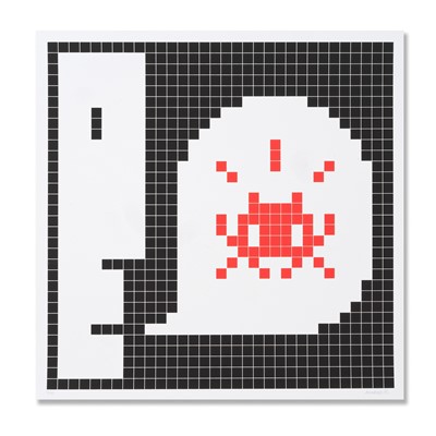 Lot 167 - Invader (French 1969-), 'Alert (Red)', 2021