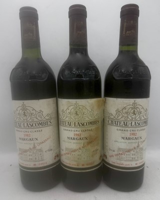 Lot 96 - 3 bottles 1982 Ch Lascombes