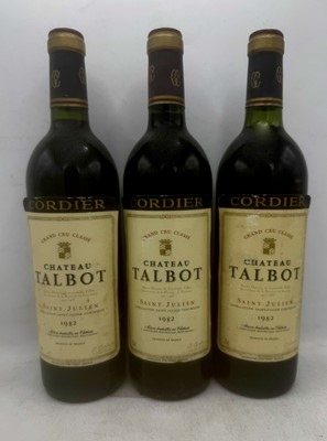 Lot 116 - 3 bottles 1982 Ch Talbot