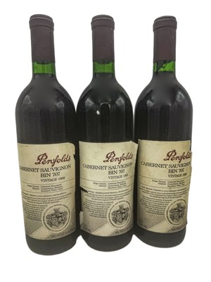 Lot 278 - 5 bottles 1988 Penfolds Bin 707 Cabernet Sauvignon
