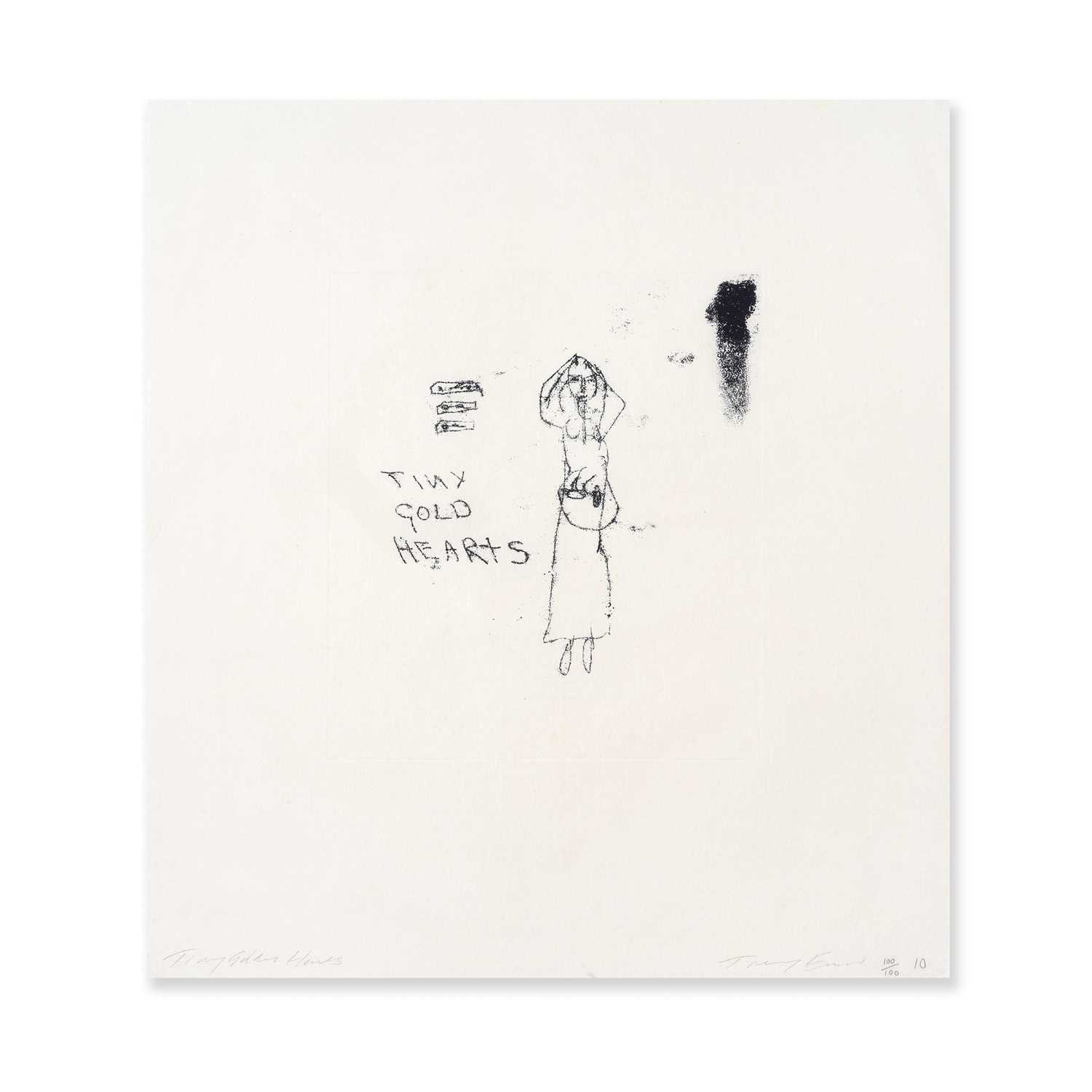 Lot 120 - Tracey Emin (British 1963-), 'Tiny Gold Hearts', 2010
