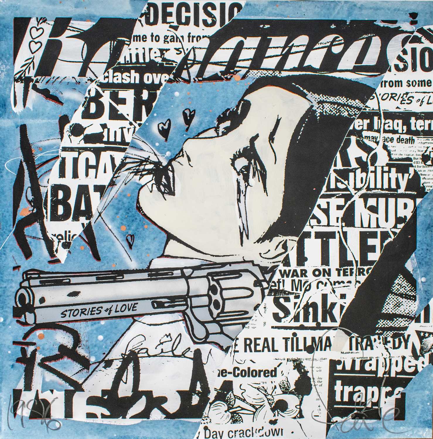 Lot 198 - Faile (Collaboration), 'Stories Of Love In Blue', 2007