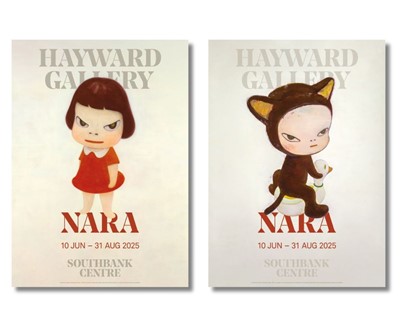 Lot 142 - Yoshitomo Nara (Japanese 1959-), 'Missing In Action & Harmless Kitten Exhibition Posters (set of 2), 2025