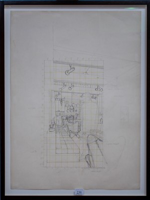 Lot 157 - Patrick Caulfield (British 1936-2005), 'Study for The Mysterious Suspicion: After Margritte', c.1974