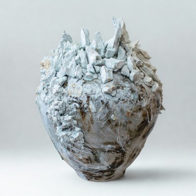 Lot 135 - Akiko Hirai (Japanese 1970-), 'Monumental Moon Jar', circa 2023