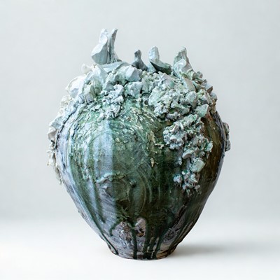 Lot 131 - Akiko Hirai (Japanese 1970-), 'Monumental Moon Jar', circa 2023