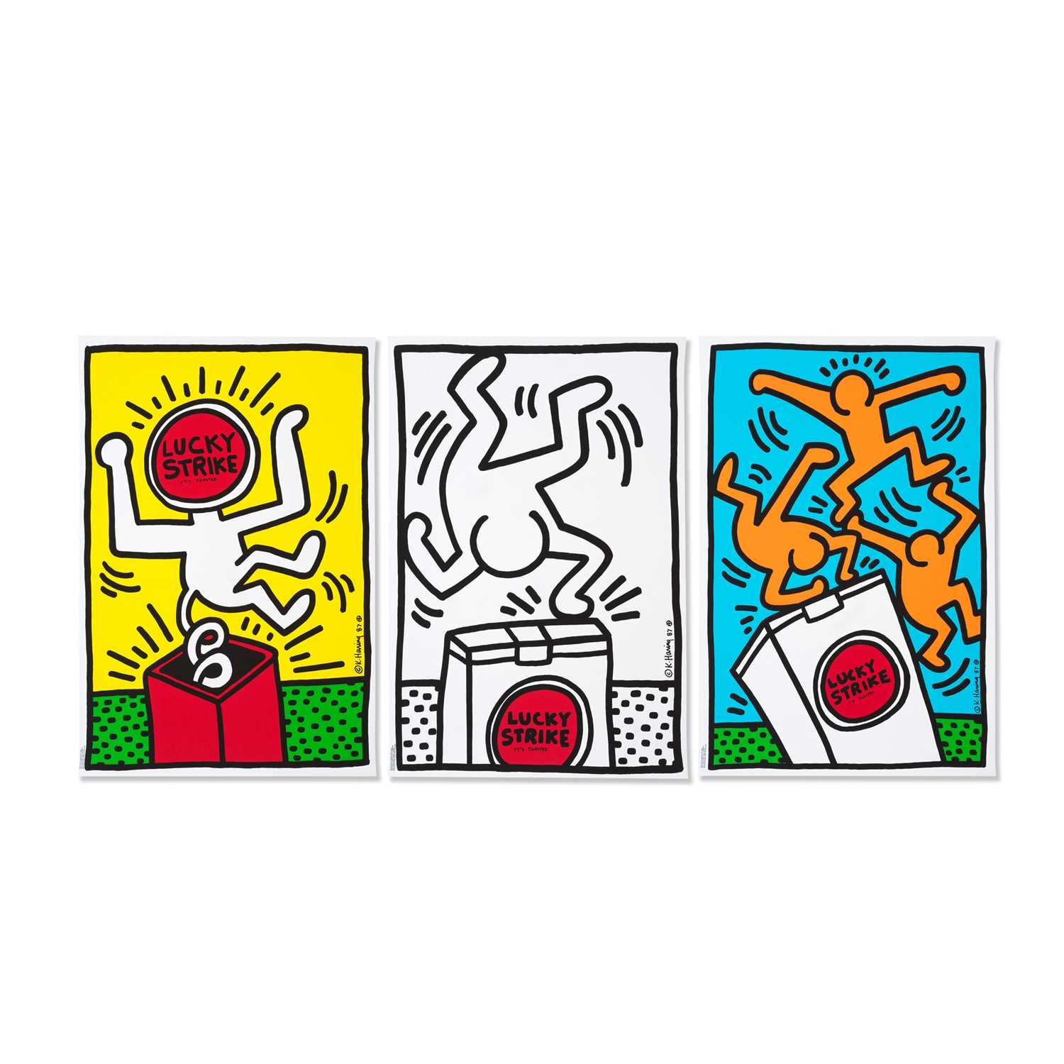 Lot 232 - Keith Haring (American 1958-1990), 'Lucky Strike (I, II & III)', 1987