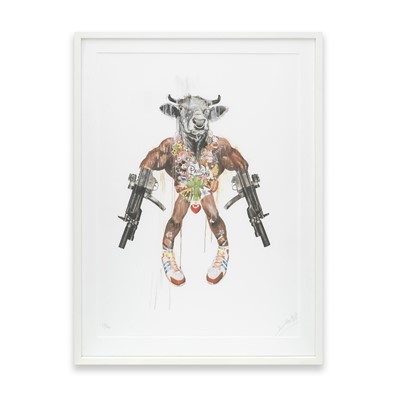 Lot 45 - Antony Micallef (British 1975-), 'Impure Idols (Improvised Minotaur, Peace Keeper, Uzi Lover I & II)', 2007 (4 Works)