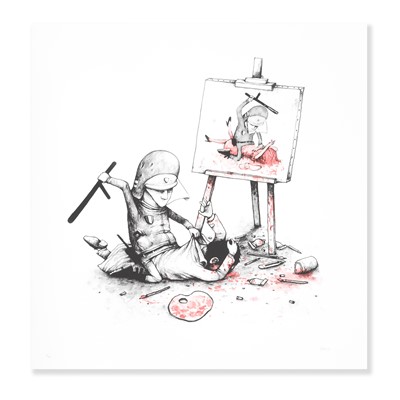 Lot 220 - Dran (French 1979-), 'Free Speech (Red & Black)', 2009
