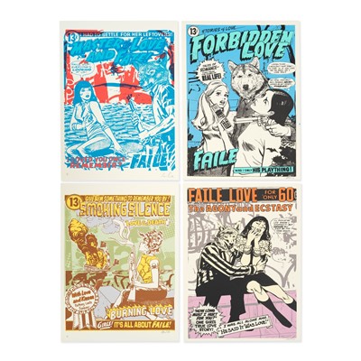 Lot 247 - Faile (Collaboration), 'Agony & Ecstasy, Smoking Silence, Forbidden Love, and Master of Love', 2007