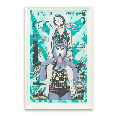 Lot 241 - Faile (Collaboration), 'Paradise (Turquoise)', 2012