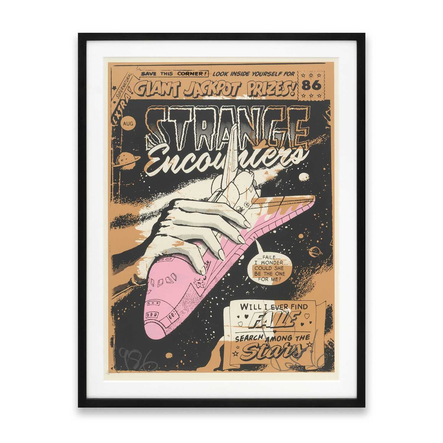 Lot 221 - Faile (Collaboration), 'Strange Encounters (Sepia)', 2007