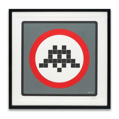 Lot 196 - Invader (French 1969-), 'Warning Invader', 2011