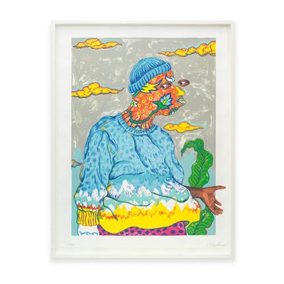 Lot 112 - Simphiwe Ndzube (South African 1990-), 'Iqhawe', 2021