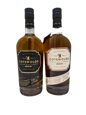 Lot 15 - 2 bottles Mixed Cotswolds Distillery English Whisky