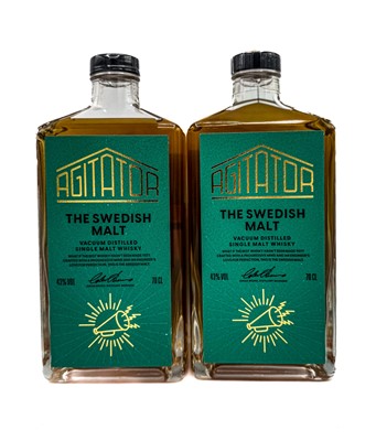 Lot 18 - 2 bottles Agitator Swedish Single Malt Whisky