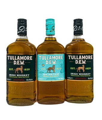 Lot 27 - 3 bottles Mixed Tullamore Dew Irish Whiskey